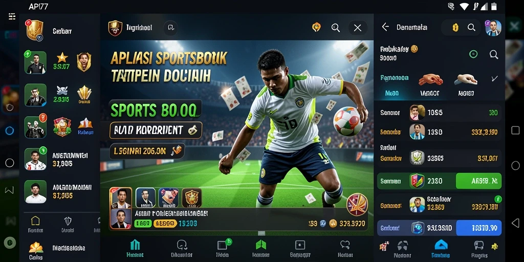 Screenshot menunjukkan pengguna yang sedang menikmati permainan taruhan di API77.