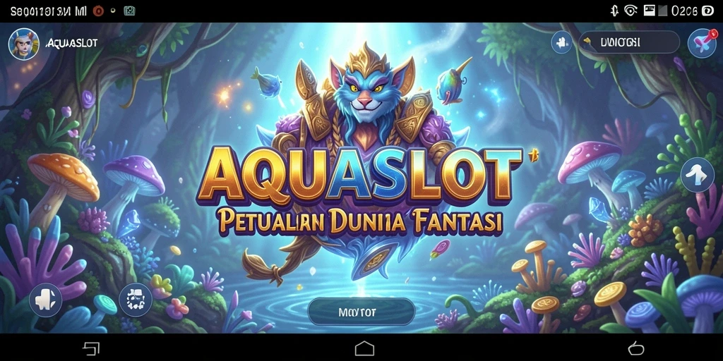 Tampilan gameplay AQUASLOT yang memukau dan menantang.