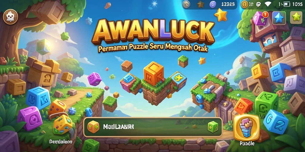 Screenshot gameplay AWANLUCK dengan tampilan puzzle yang menarik.
