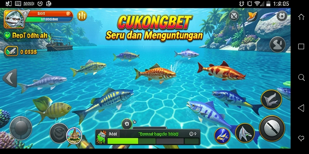 Tampilan gameplay seru di CUKONGBET saat menembak ikan.