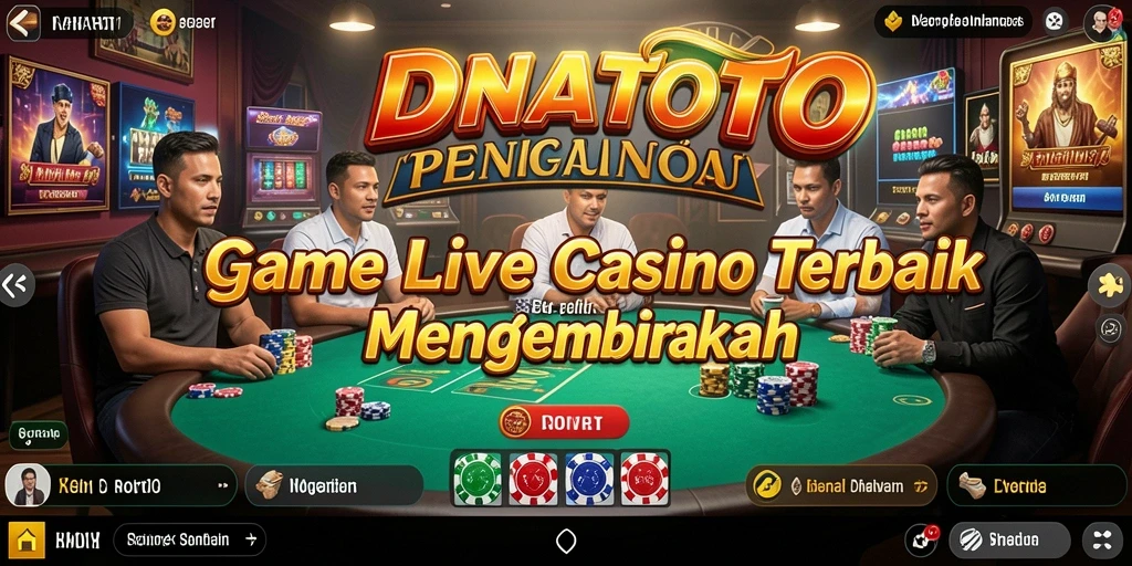 Tampilan interaktif dari gameplay Live Casino yang mendebarkan di DANATOTO.