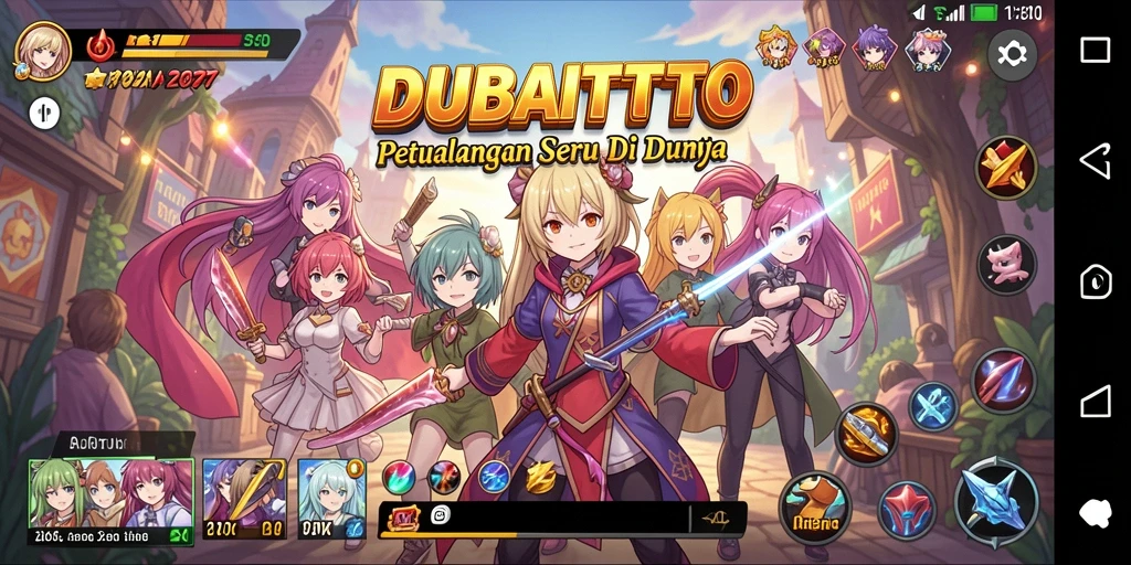 Tampilan gameplay DUBAITOTO yang dinamis dan penuh warna.