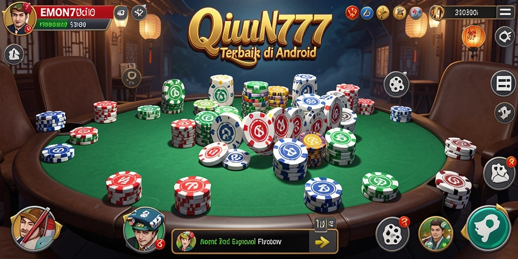 Tampilan gameplay seru dari EMON777 dengan kartu QiuQiu.