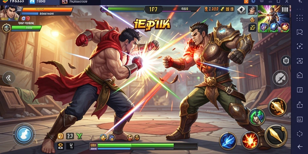 Tampilan gameplay menegangkan dalam game Fighting FB333.