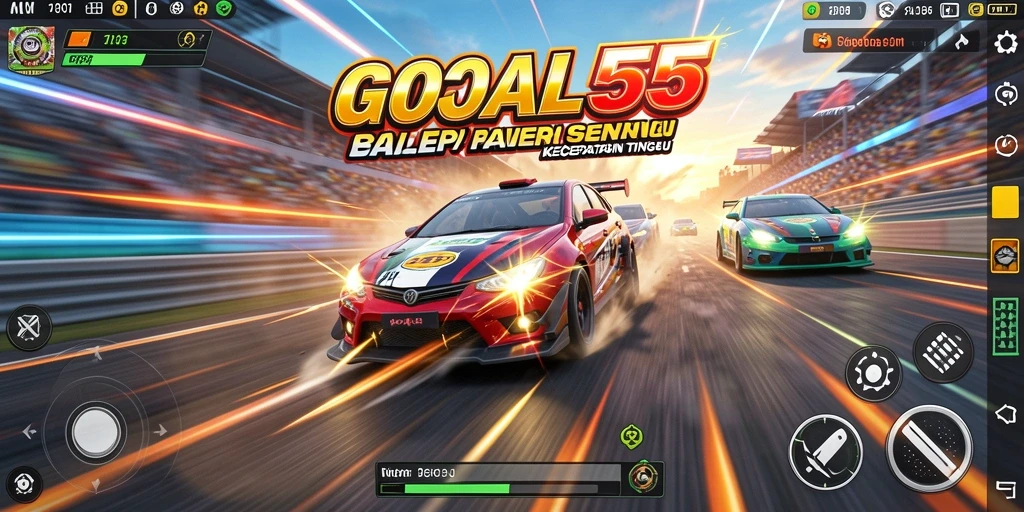 Tampilan gameplay balapan motor yang mendebarkan.