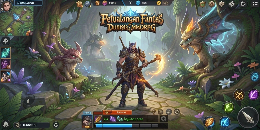 Tampilan gameplay seru dan penuh aksi di dunia KURNIA898.