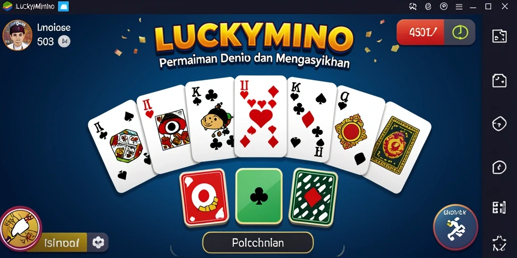 Tampilan gameplay menarik di LUCKYMINO dengan efek visual yang memukau.