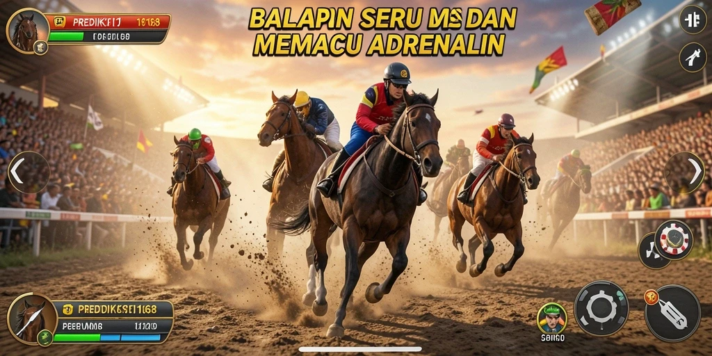 Tampilan gameplay Racing yang seru dan mendebarkan.