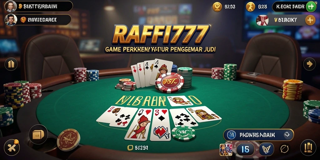 Tangkapan layar RAFFI777 menampilkan gameplay Poker yang mendebarkan dan grafis menarik.