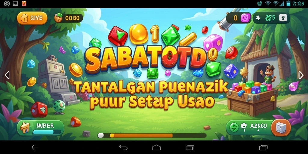Tampilan gameplay SABATOTO yang menantang dan penuh warna.
