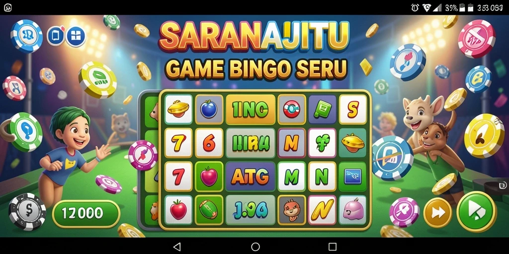 Tampilan gameplay SARANAJITU yang menampilkan keseruan bermain Bingo.