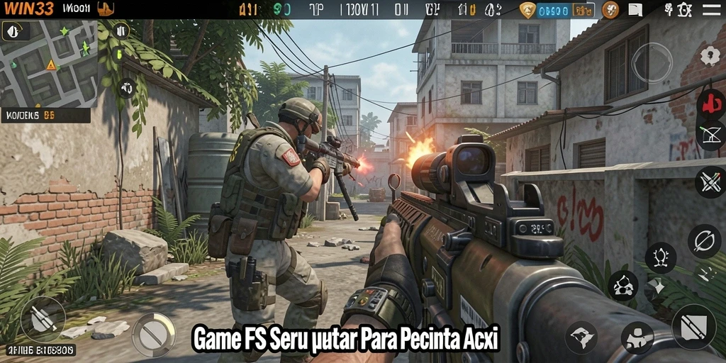 Tampilan gameplay seru yang penuh aksi di WIN33.