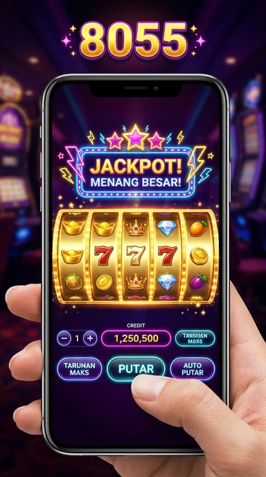 Tampilan utama aplikasi 8055 dengan berbagai pilihan aplikasi.